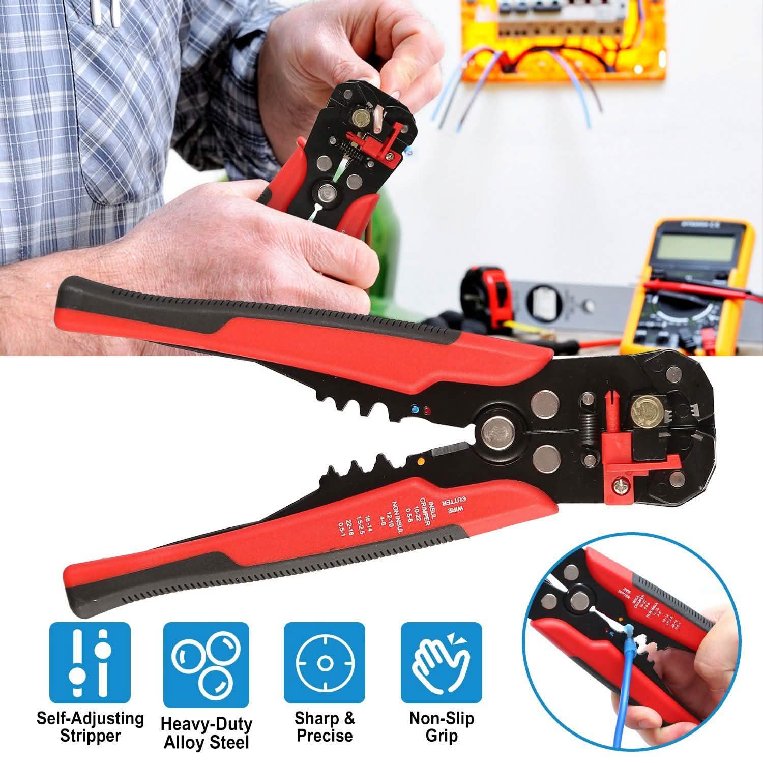 Self-Adjusting Multifunctional Wire Stripper Home Improvement - Tophatter Daily Deals