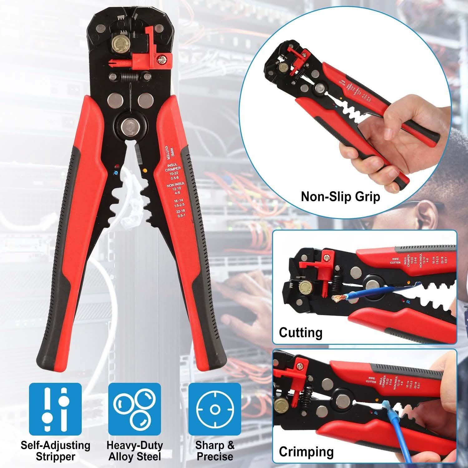 Self-Adjusting Multifunctional Wire Stripper Home Improvement - Tophatter Daily Deals