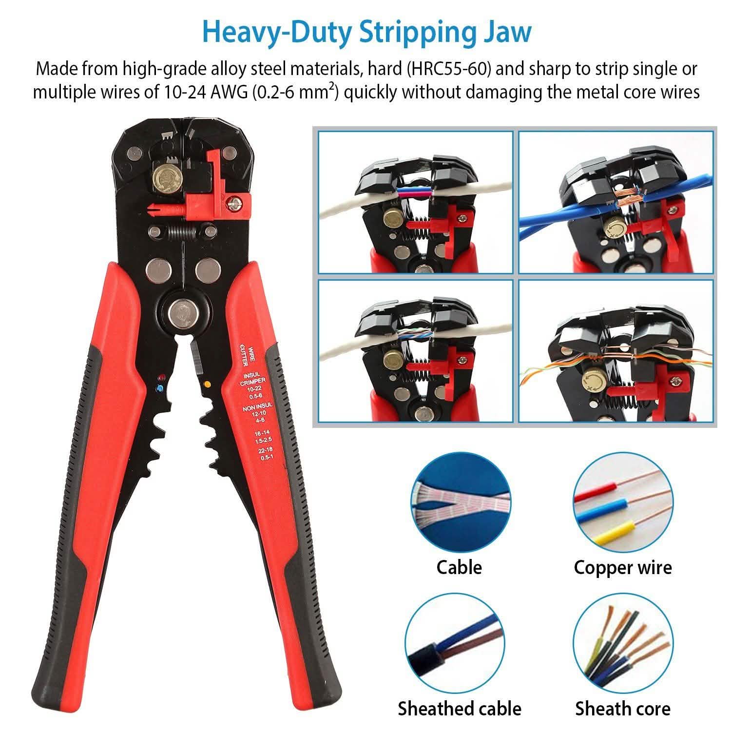 Self-Adjusting Multifunctional Wire Stripper Home Improvement - Tophatter Daily Deals