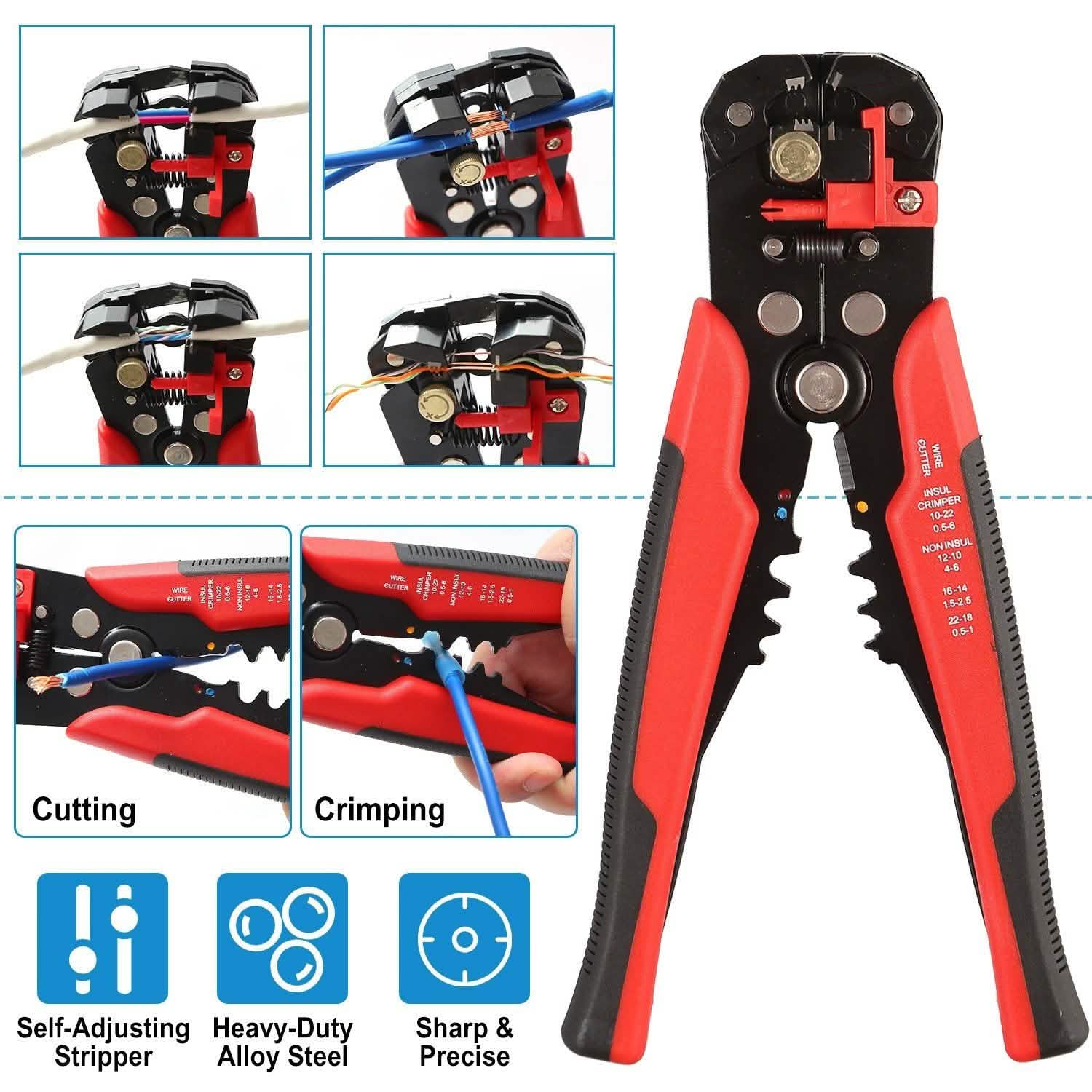 Self-Adjusting Multifunctional Wire Stripper Home Improvement - Tophatter Daily Deals