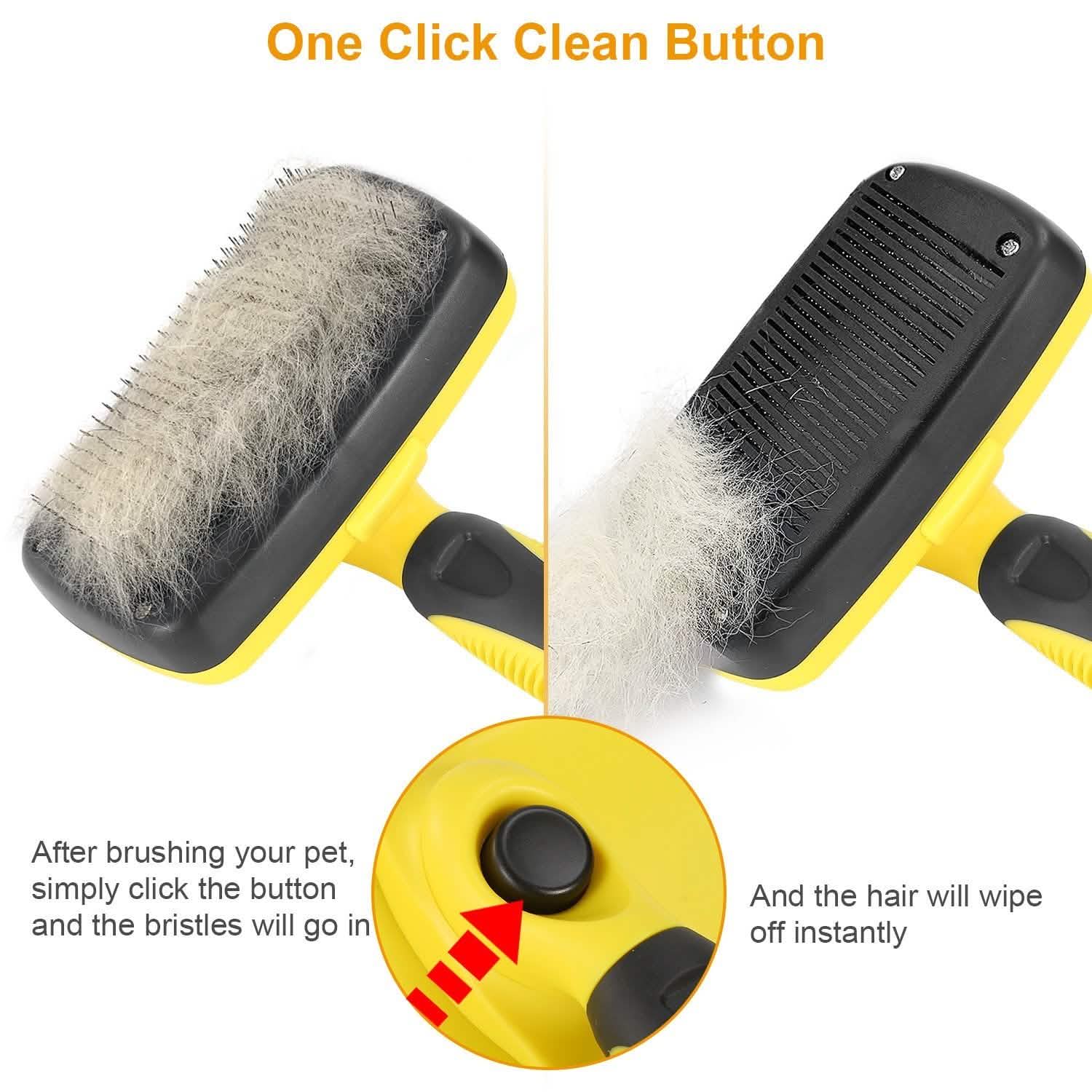 Self Cleaning Slicker Brush Pets Pet Supplies - Tophatter Daily Deals