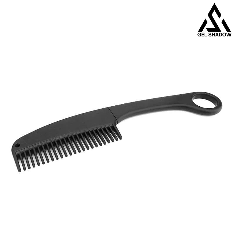 Self Defense Brush Comb With Hidden Sharp Knife-GS84 black Round handle Pocket Knives - Tophatter Daily Deals