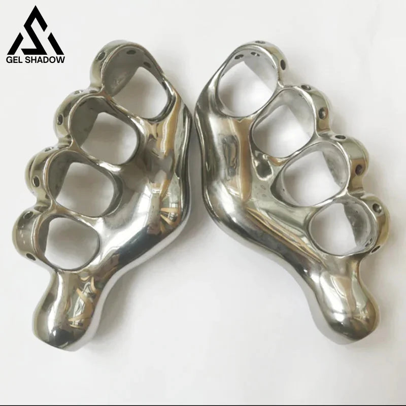 Self-defense four-finger iron fist-GS144 two hands BRASSKNUCKLE - Tophatter Daily Deals