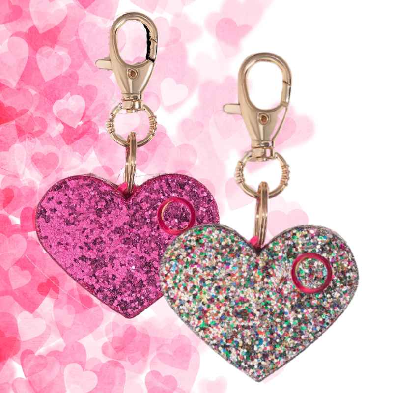 Bling Heart Panic Alarm Personal Safety Flashlight Key Chain Campus Safety - Tophatter Daily Deals