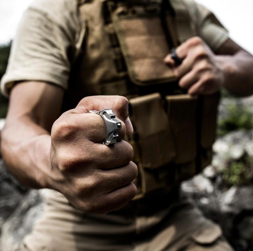 Stainless Steel Self Defense Ring Brass Knuckles - Tophatter Daily Deals
