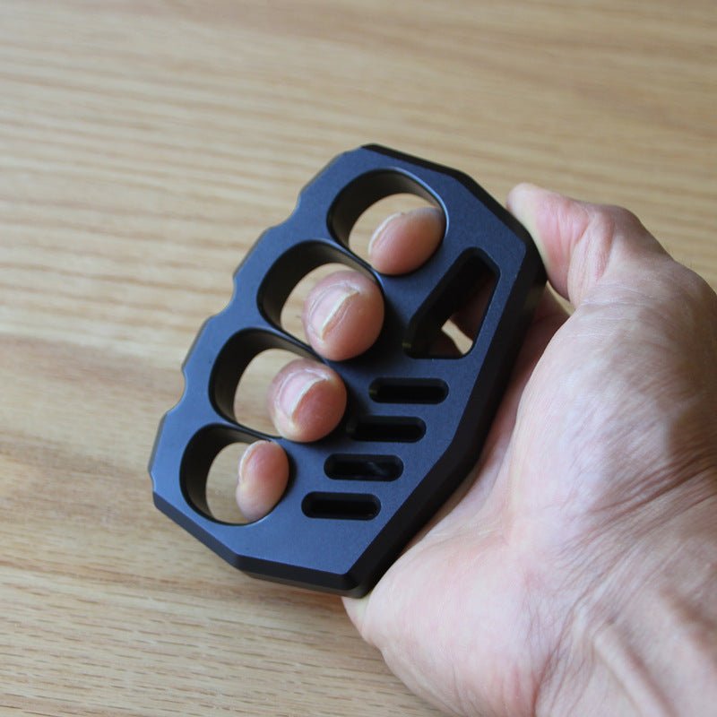 Self Defense Knuckle Rings Black Aluminium Alloy Light - Cakra EDC Gadgets Brass Knuckles - Tophatter Daily Deals