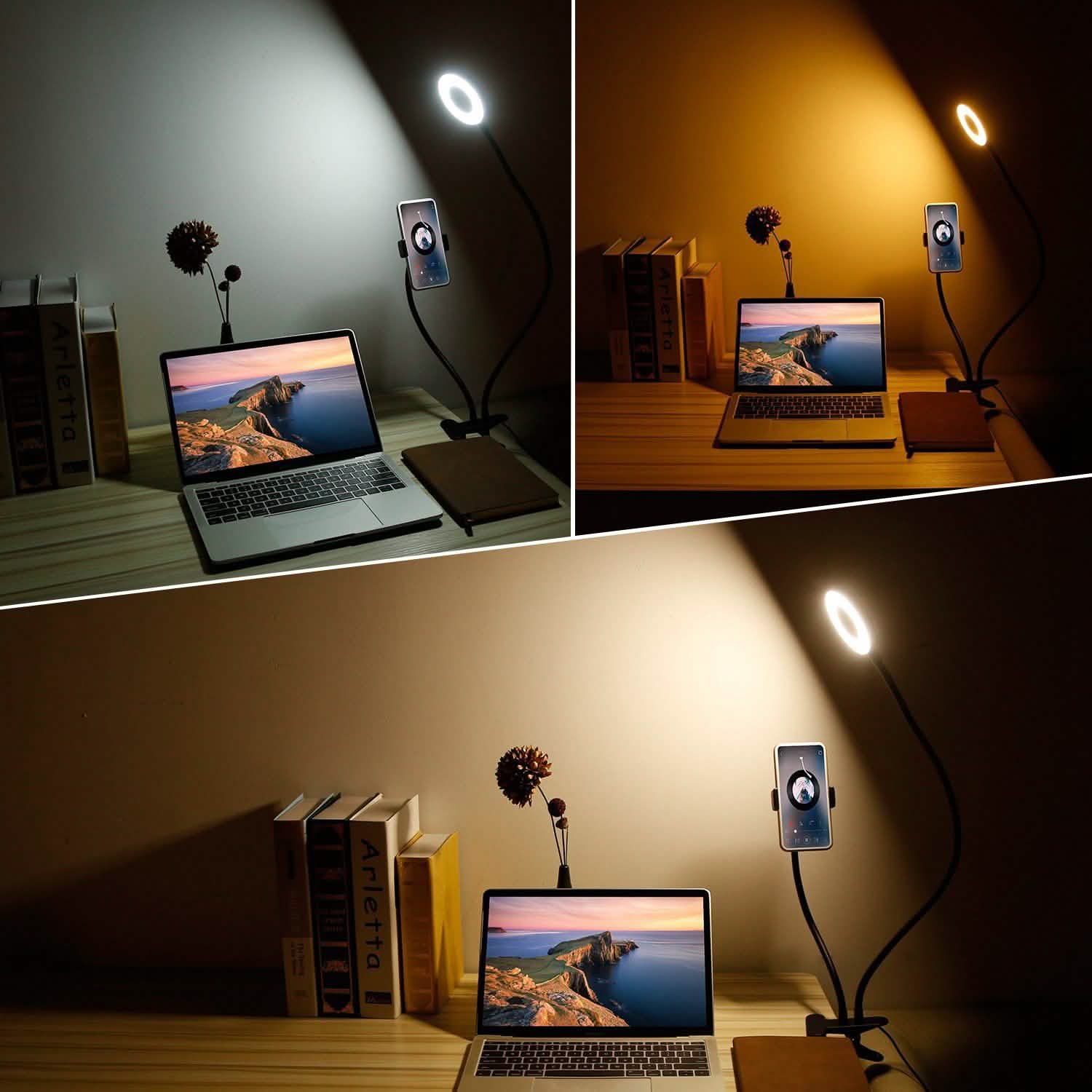 Selfie Ring with Phone Holder Clamp Mobile Accessories - Tophatter Daily Deals