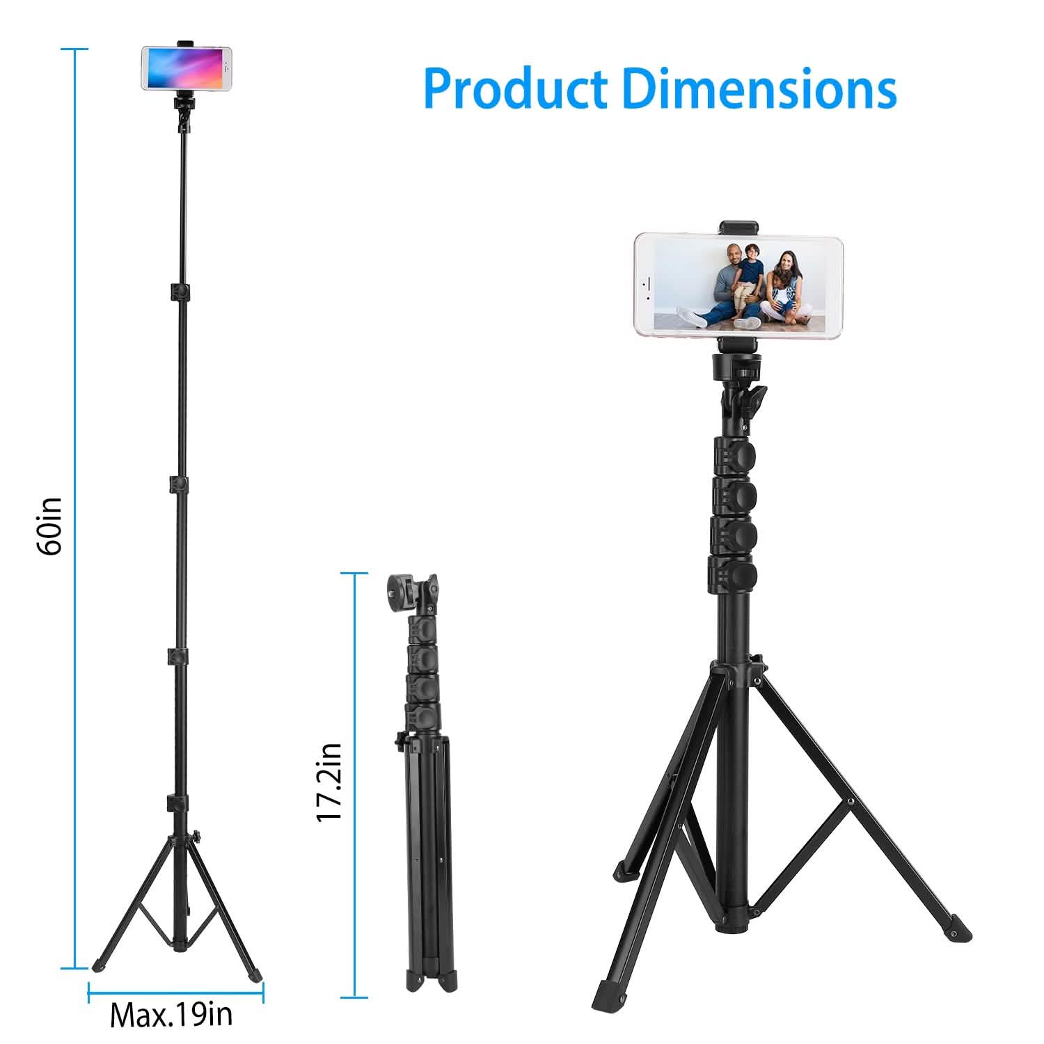 Selfie Stick Tripod Wireless Desktop Phone Tripod Stand Mobile Accessories - Tophatter Daily Deals