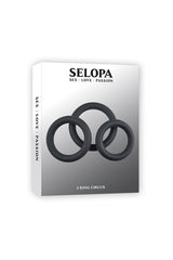 Selopa - 3 Ring Circus Cock Ring Set - Black Sex Toy - Tophatter Daily Deals