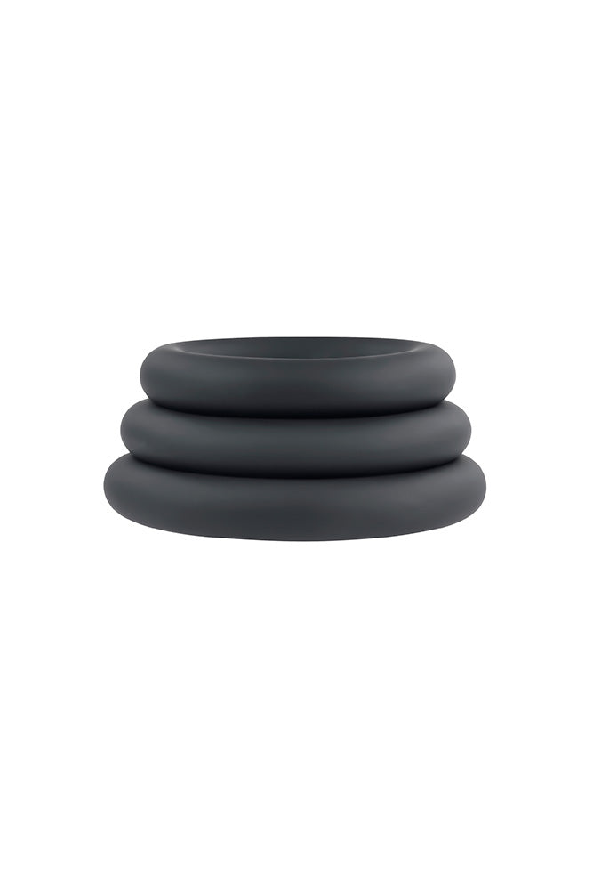 Selopa - 3 Ring Circus Cock Ring Set - Black Sex Toy - Tophatter Daily Deals