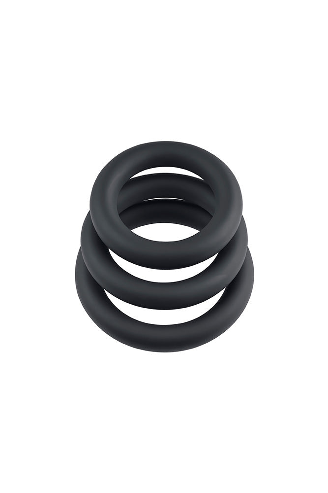 Selopa - 3 Ring Circus Cock Ring Set - Black Sex Toy - Tophatter Daily Deals
