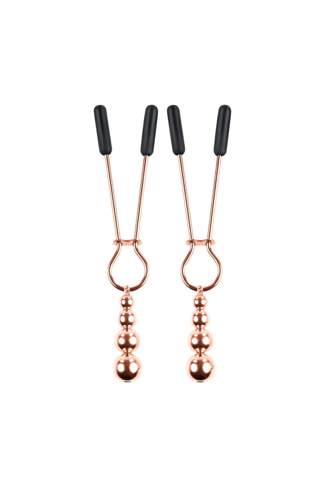 Selopa - Beaded Nipple Clamps - Assorted Colors Rose Gold BDSM - Tophatter Daily Deals
