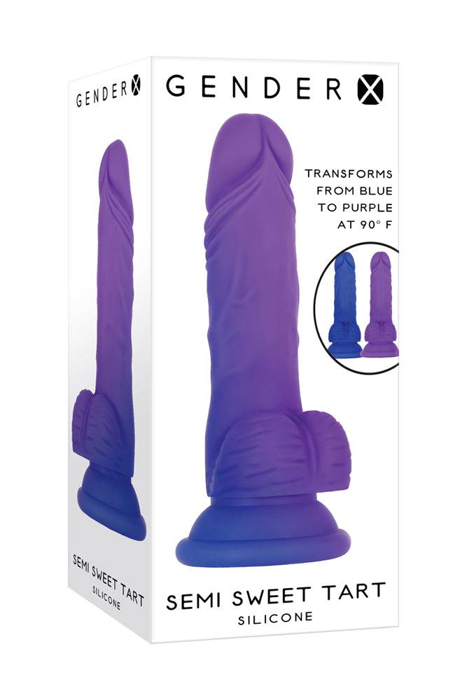 Gender X - Semi Sweet Tart Dildo - Blue/Purple Sex Toy - Tophatter Daily Deals