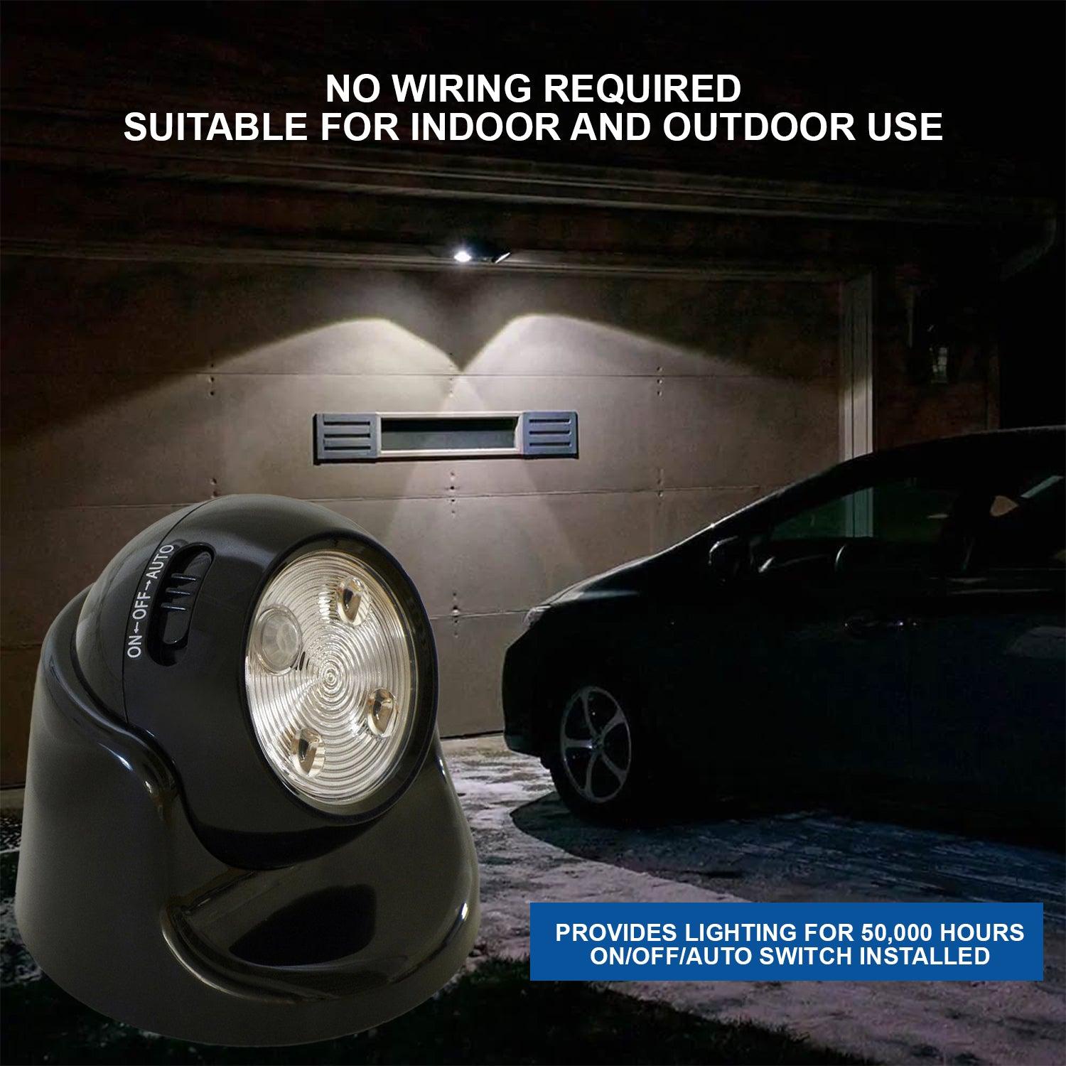 Motion Sensor Light - Battery Operated Motion Activated PIR Sensor Cordless Security Light Home - Tophatter Daily Deals