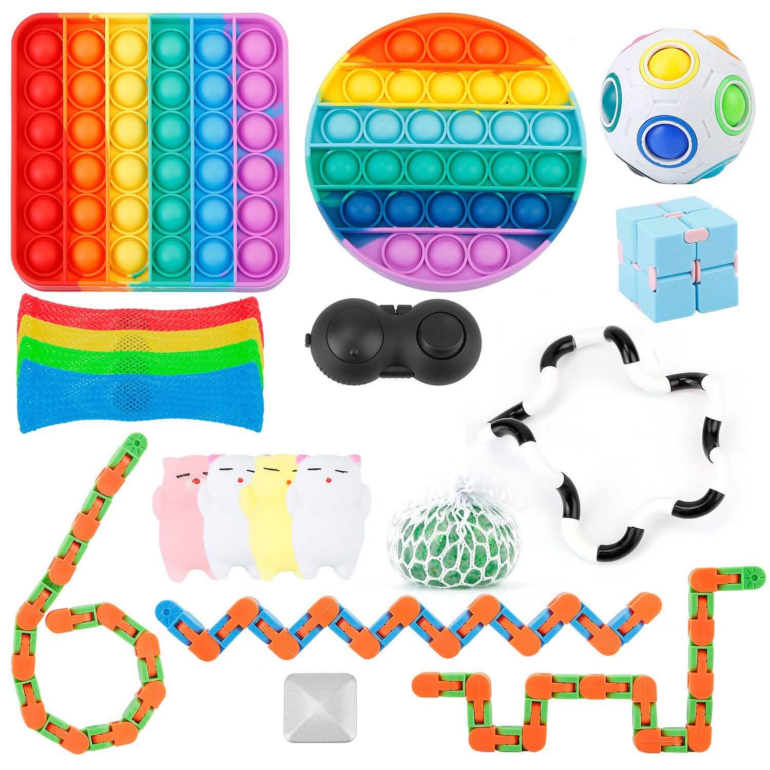 Sensory Fidget Toys Set 19-Piece Toys & Games - Tophatter Daily Deals