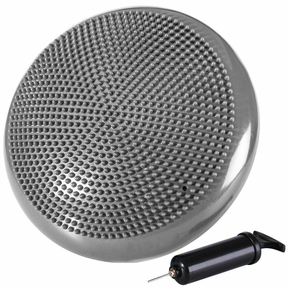 Wobble Cushion Sensory - Wobble Cushion Balance Disc Inflatable Balance Cushion Core Strength for Fitness Grey Health Care - Tophatter Daily Deals