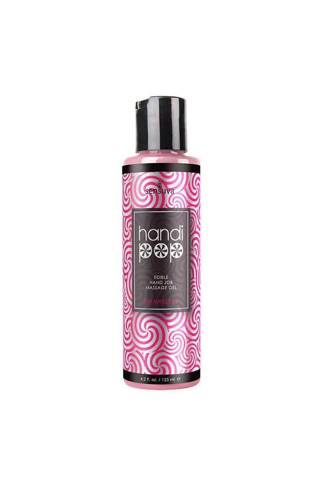 Sensuva - HandiPop Edible Handjob Massage Gel - 4.2oz - Strawberry Liquid - Tophatter Daily Deals