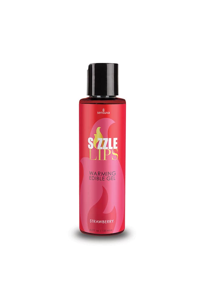 Sensuva - Sizzle Lips Edible Warming Gel - 4.2oz - Strawberry Liquid - Tophatter Daily Deals