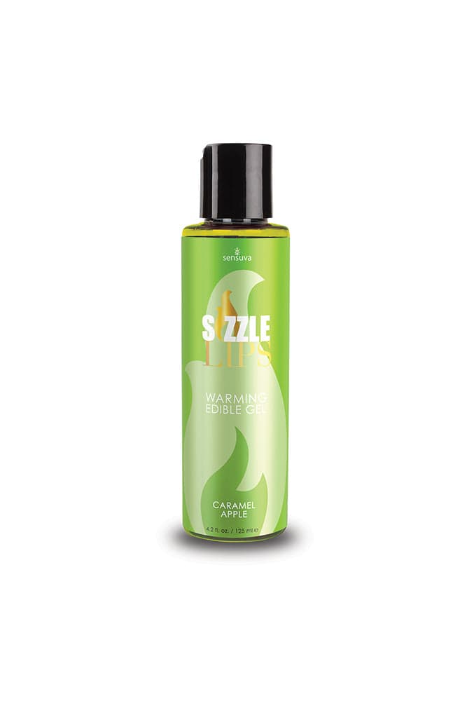 Sensuva - Sizzle Lips Edible Warming Gel - 4.2oz - Caramel Apple Liquid - Tophatter Daily Deals