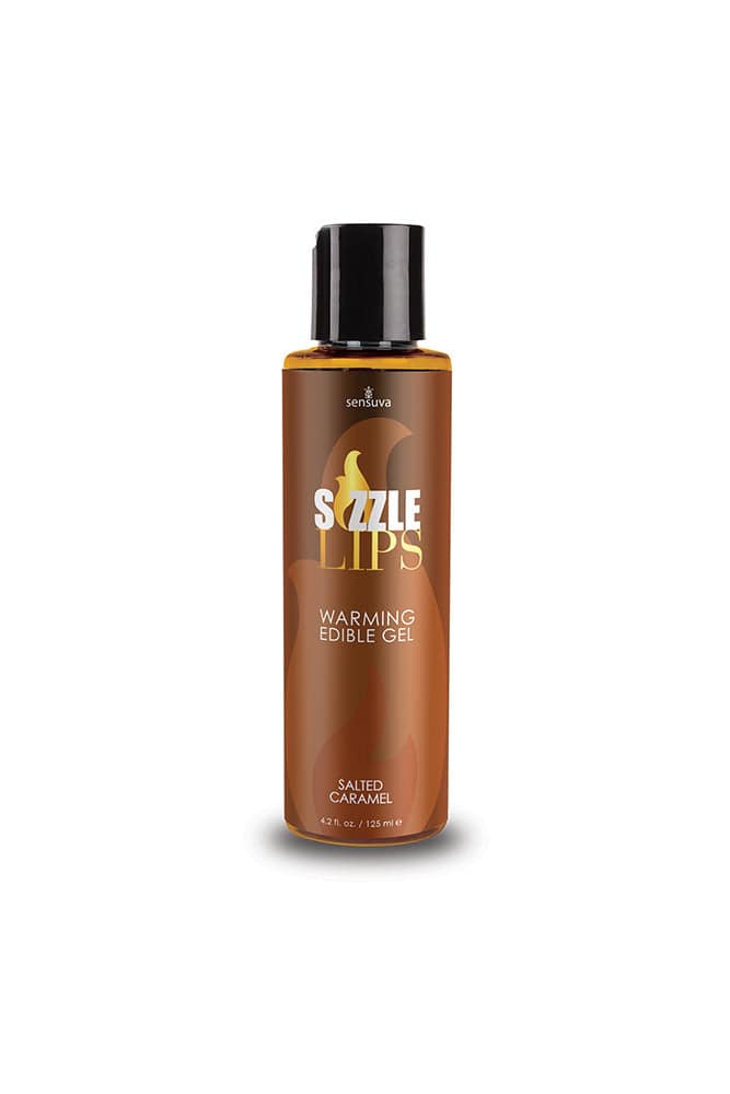 Sensuva - Sizzle Lips Edible Warming Gel - 4.2oz-Salted Caramel Liquid - Tophatter Daily Deals