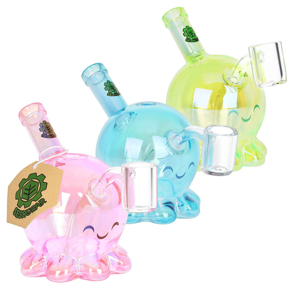 SeshGear Adorable Octopus Mini Dab Rig Dab Rigs - Tophatter Daily Deals