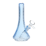 SeshGear Art Deco Mini Beaker Bong Transparent Blue Glass Bongs - Tophatter Daily Deals