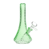 SeshGear Art Deco Mini Beaker Bong Transparent Green Glass Bongs - Tophatter Daily Deals