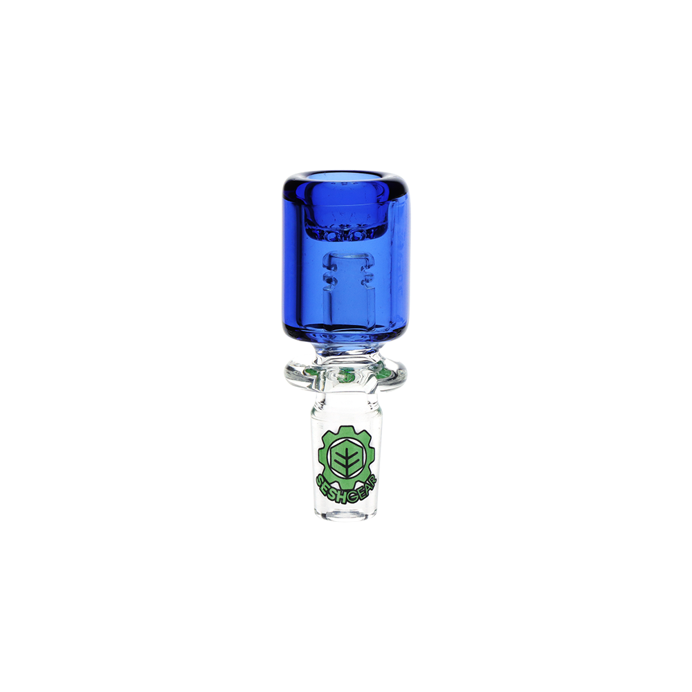 SeshGear Ash Catcher Herb Slide Transparent Blue Glass Bong Bowls - Tophatter Daily Deals