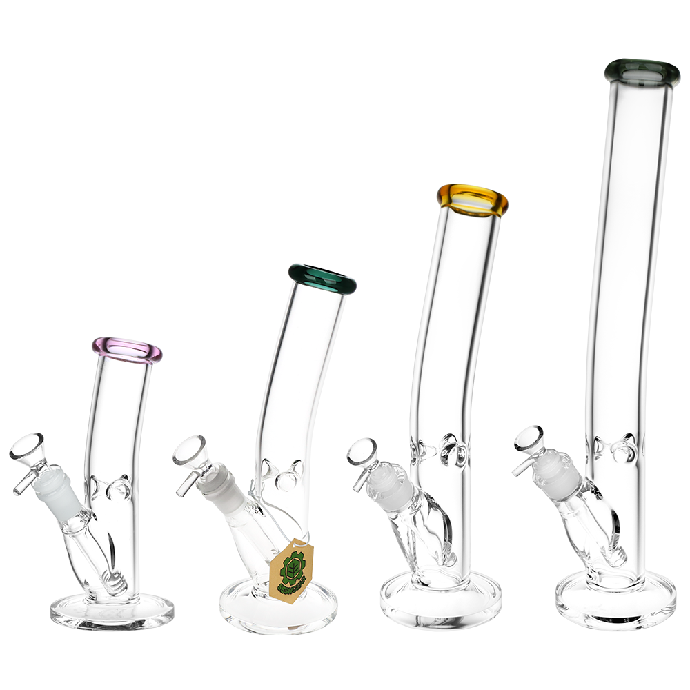 SeshGear Classic Glass Bent Neck Straight Tube Bong Bongs - Tophatter Daily Deals