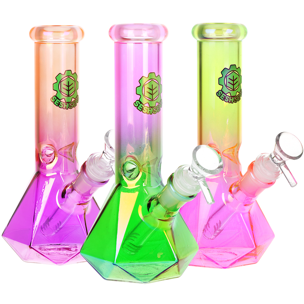 SeshGear Ombre Diamond Beaker Bong Bongs - Tophatter Daily Deals