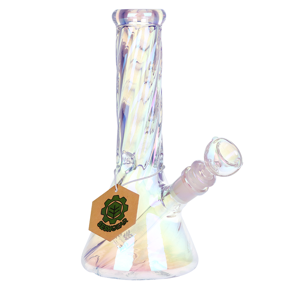 SeshGear Iridescent Twist Beaker Bong Bongs - Tophatter Daily Deals