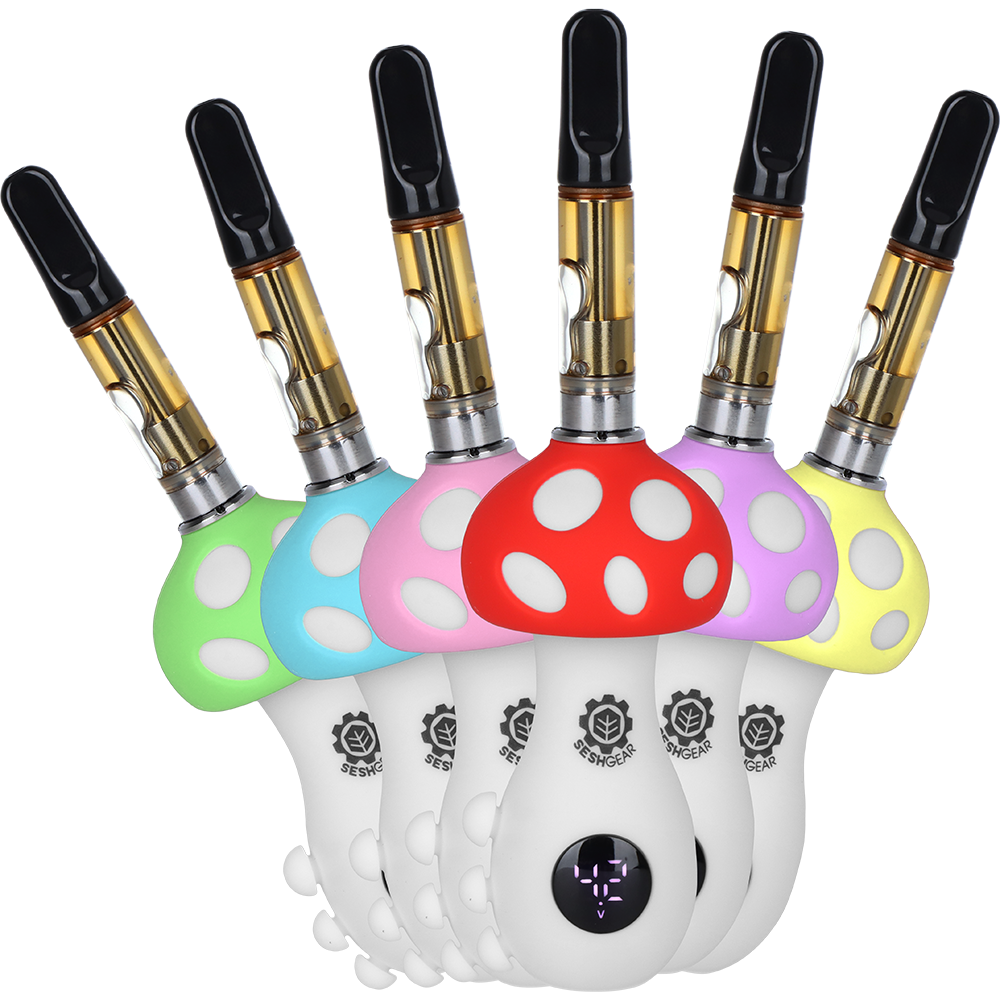 SeshGear Mushroom 510 Cartridge Battery Vaporizers - Tophatter Daily Deals