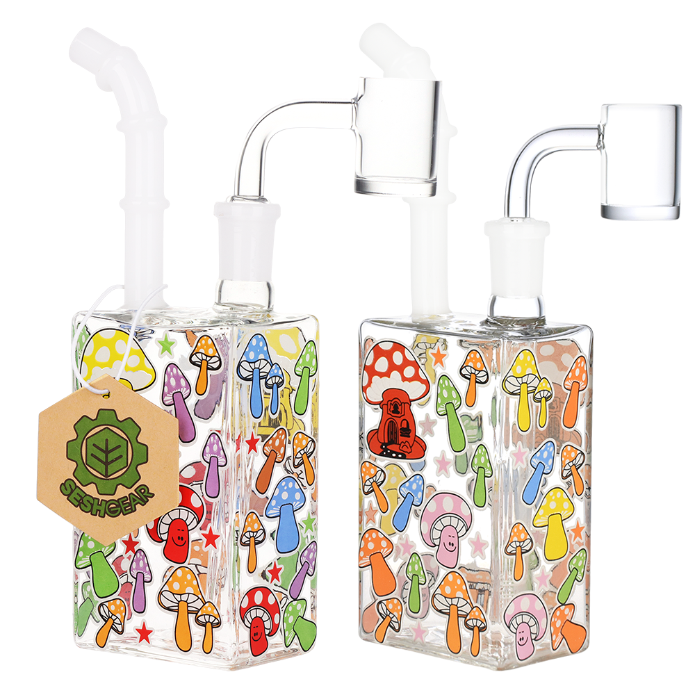 SeshGear Glow Mushroom Juice Box Dab Rig Dab Rigs - Tophatter Daily Deals