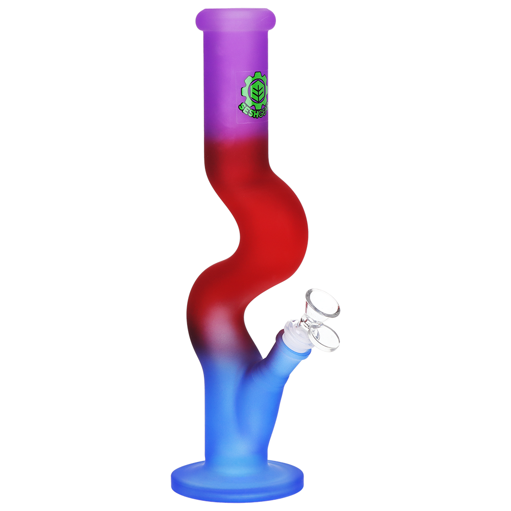 SeshGear Ombre U-Bend Tube Bong Purple Red Blue Gradient Bongs - Tophatter Daily Deals