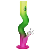 SeshGear Ombre U-Bend Tube Bong Yellow Green Pink Gradient Bongs - Tophatter Daily Deals