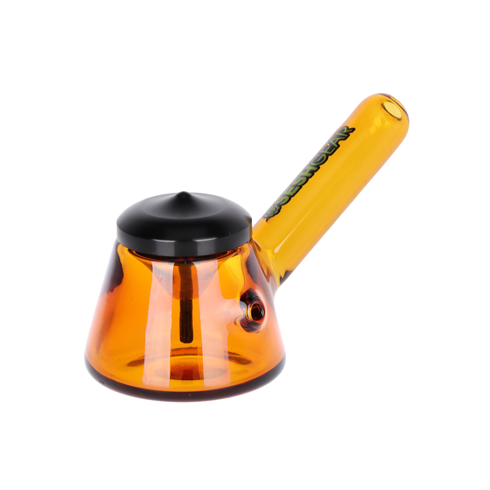 SeshGear Poke & Tamp Hand Pipe Transparent Amber Glass Hand Pipes - Tophatter Daily Deals