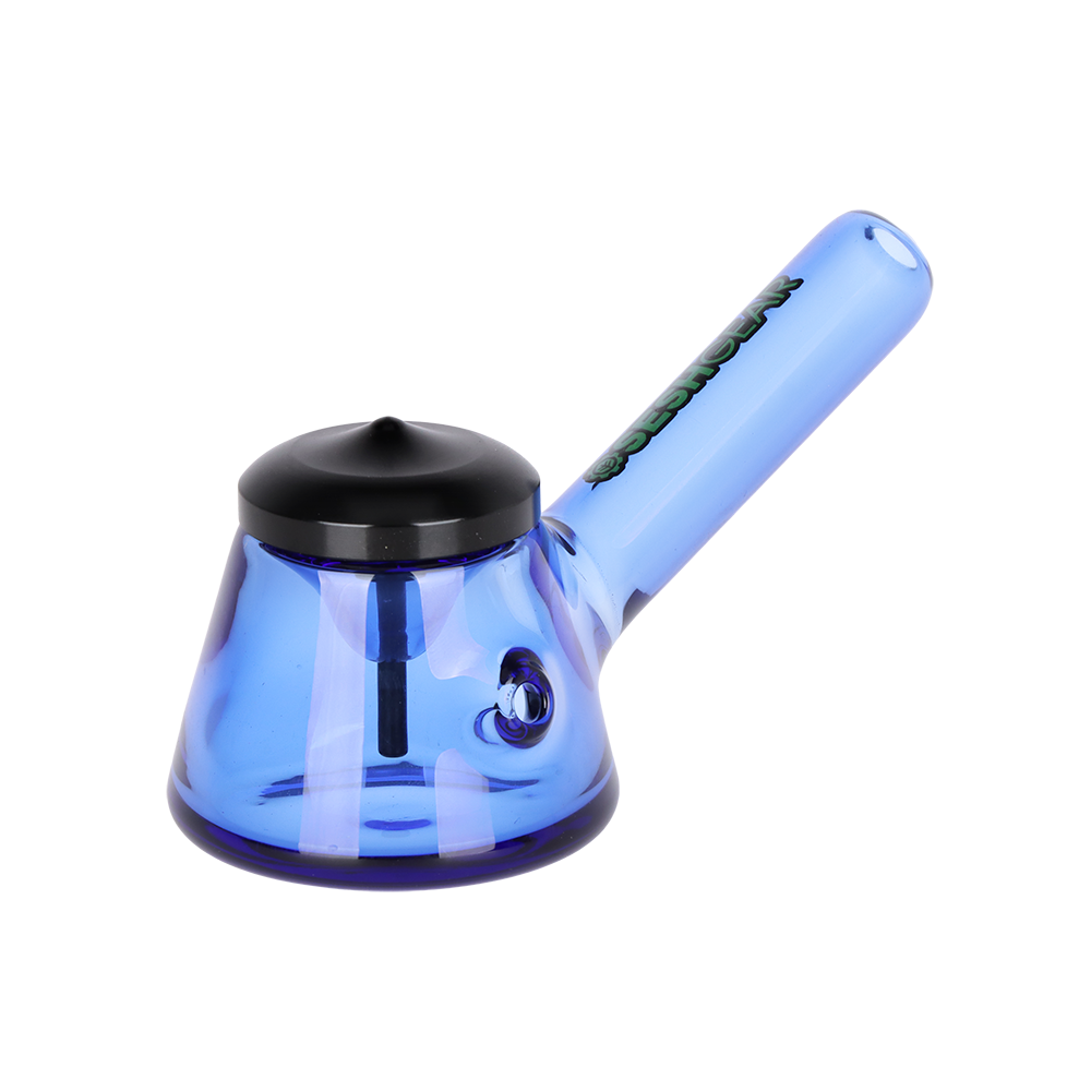 SeshGear Poke & Tamp Hand Pipe Transparent Blue Glass Hand Pipes - Tophatter Daily Deals