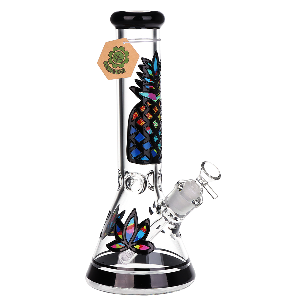 SeshGear Psychedelic Pineapple Beaker Bong Bongs - Tophatter Daily Deals