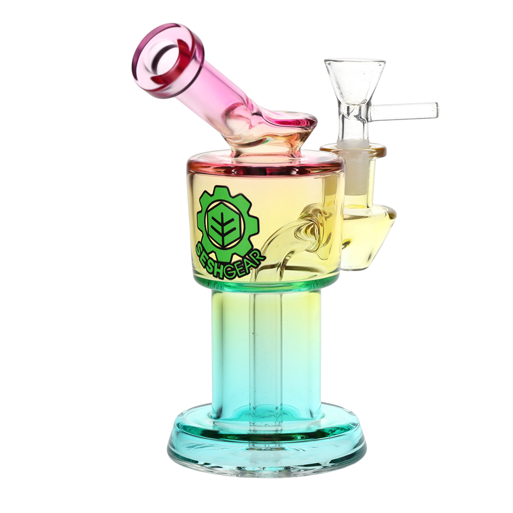 SeshGear Ombre Roboto Bong Red Yellow Blue Gradient Bongs - Tophatter Daily Deals