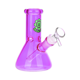 SeshGear Shorty Beaker Bong Transparent Fuchsia Glass Bongs - Tophatter Daily Deals