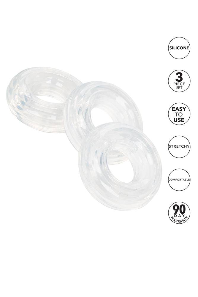 Cal Exotics - Set of 3 Silicone Stacker Rings Sex Toy - Tophatter Daily Deals