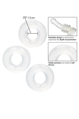 Cal Exotics - Set of 3 Silicone Stacker Rings Sex Toy - Tophatter Daily Deals