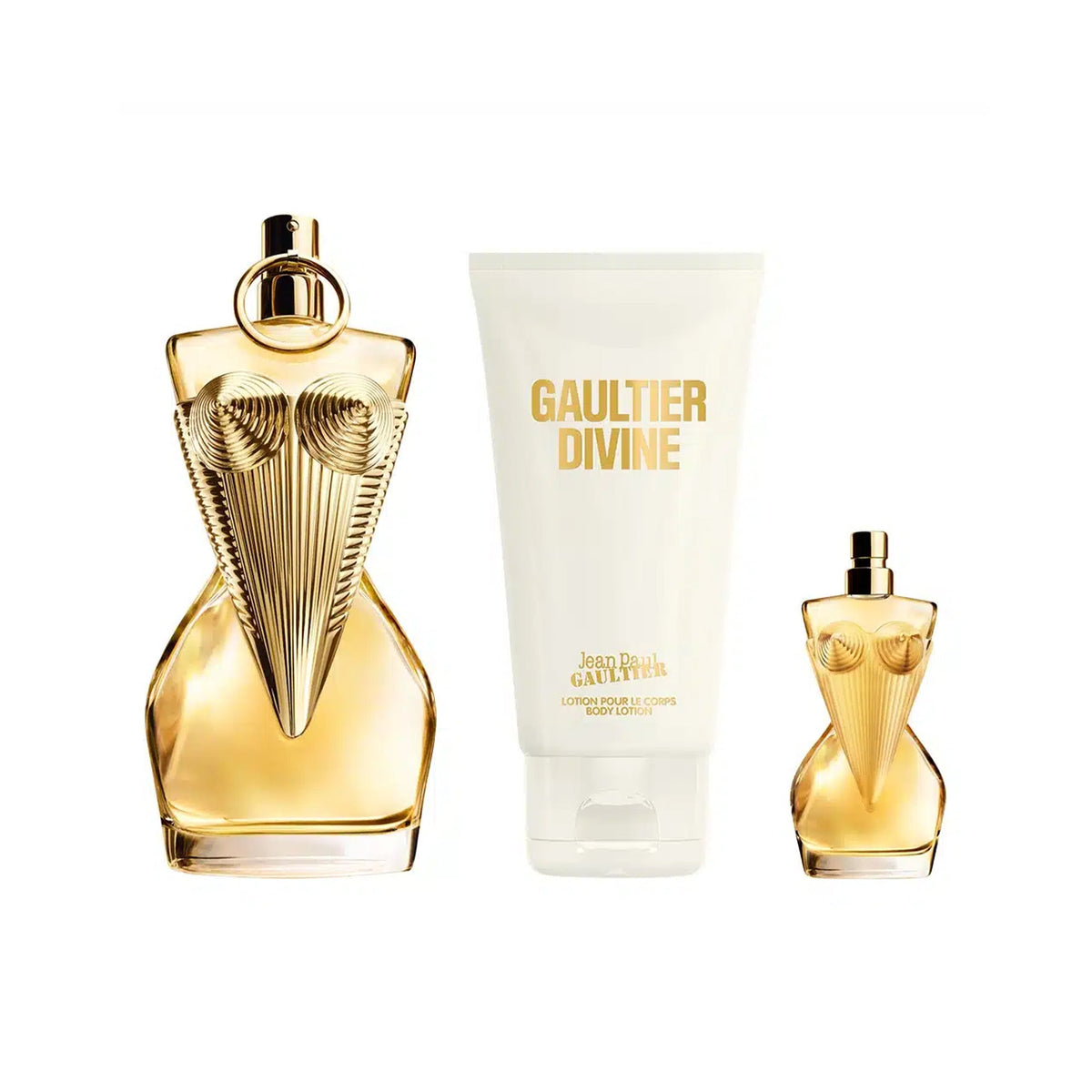 Jean Paul Gaultier Divine Eau De Parfum 50ml & Body Lotion 75ml & Mini 6ml Gift Set - Tophatter Daily Deals