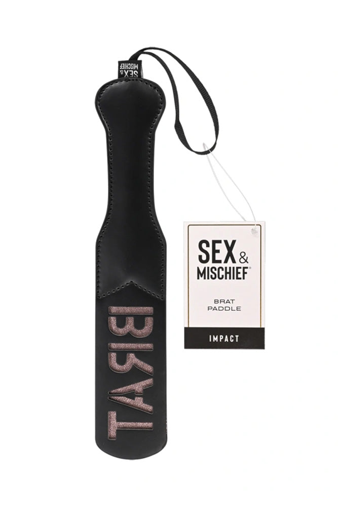 Sex & Mischief - Brat Paddle - Black BDSM - Tophatter Daily Deals