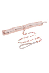 Sex & Mischief - Peaches 'N CreaMe - Faux Fur Collar & Leash - Peach/Rose Gold BDSM - Tophatter Daily Deals
