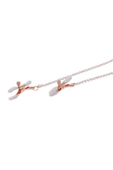 Sex & Mischief - Peaches 'N CreaMe - Collar With Nipple Clamps - Peach/Rose Gold BDSM - Tophatter Daily Deals