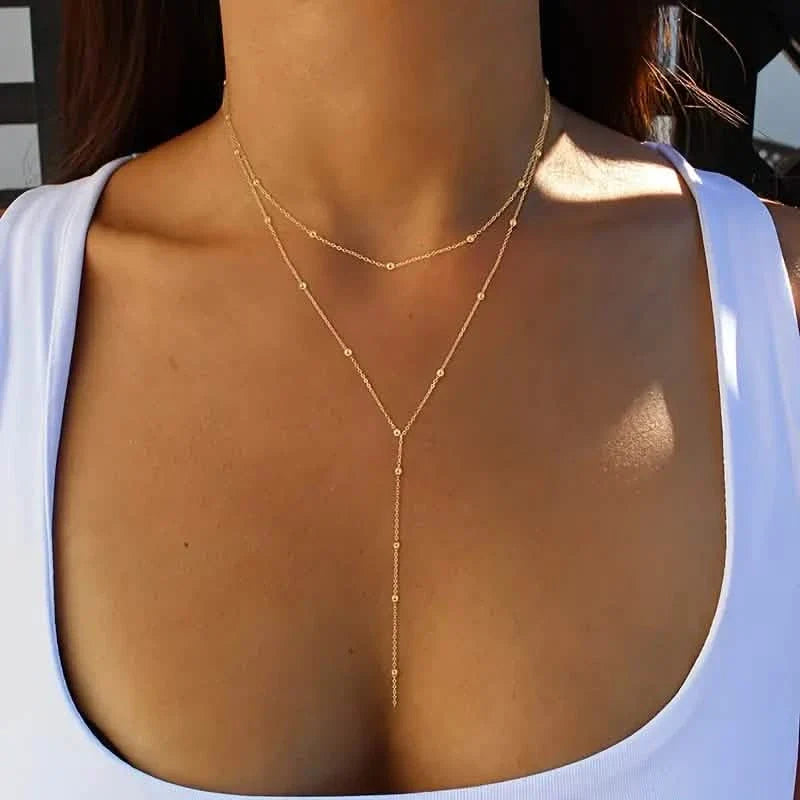 Sexy Tribal Style Iron Chain with Dangling Tassel Pendant Necklaces - Tophatter Daily Deals