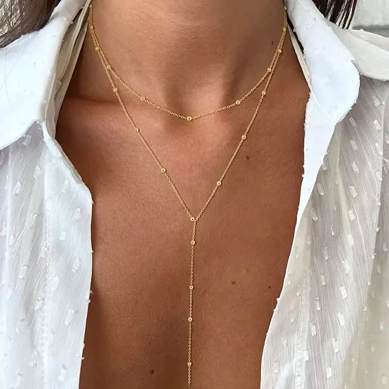 Sexy Tribal Style Iron Chain with Dangling Tassel Pendant Gold Necklaces - Tophatter Daily Deals