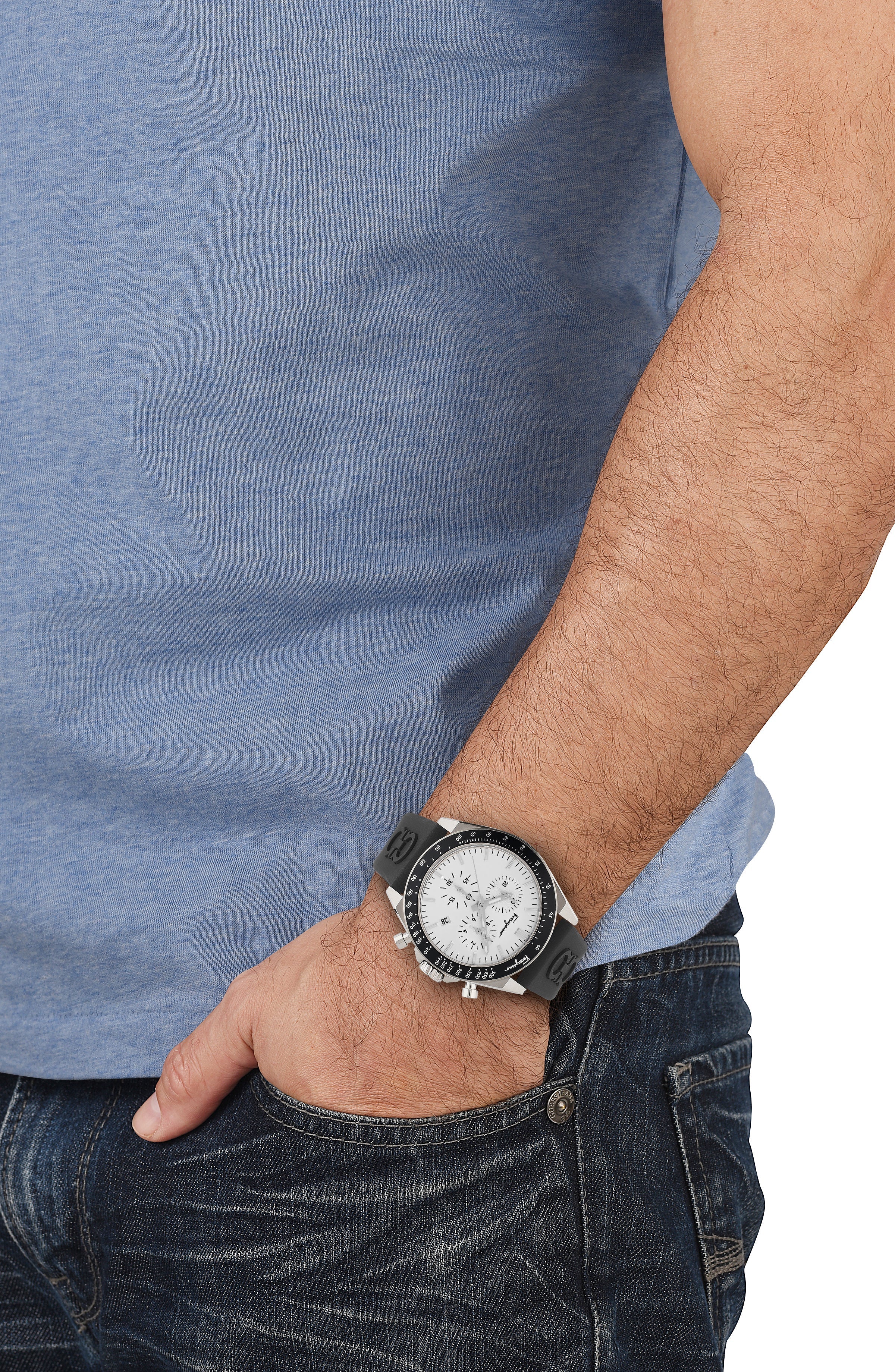 Ferragamo Urban Chrono Silicone Watch Watches - Tophatter Daily Deals