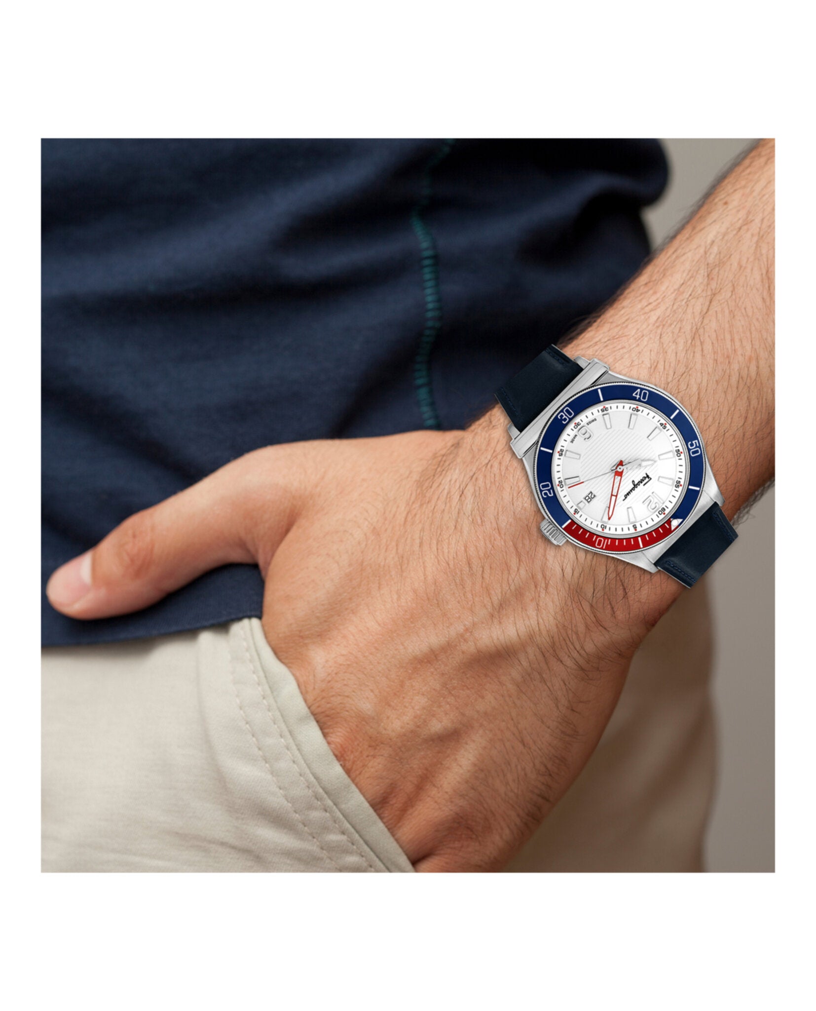 Ferragamo 1898 Sport Leather Watch Watches - Tophatter Daily Deals